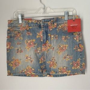 Mossimo Supply & Co. Mini Denim Floral Skirt